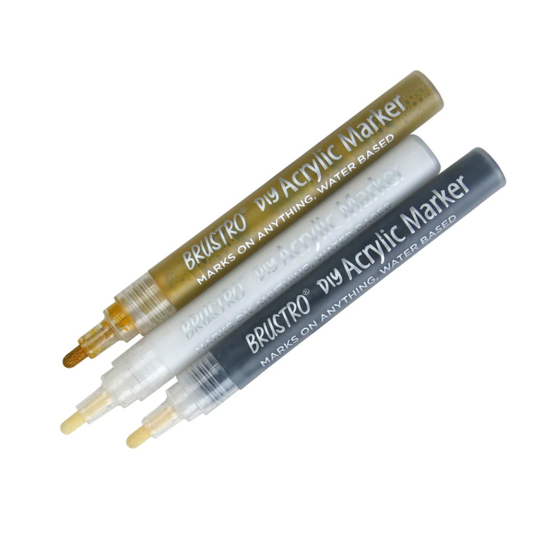 Brustro DIY Acrylic Marker Set of 3