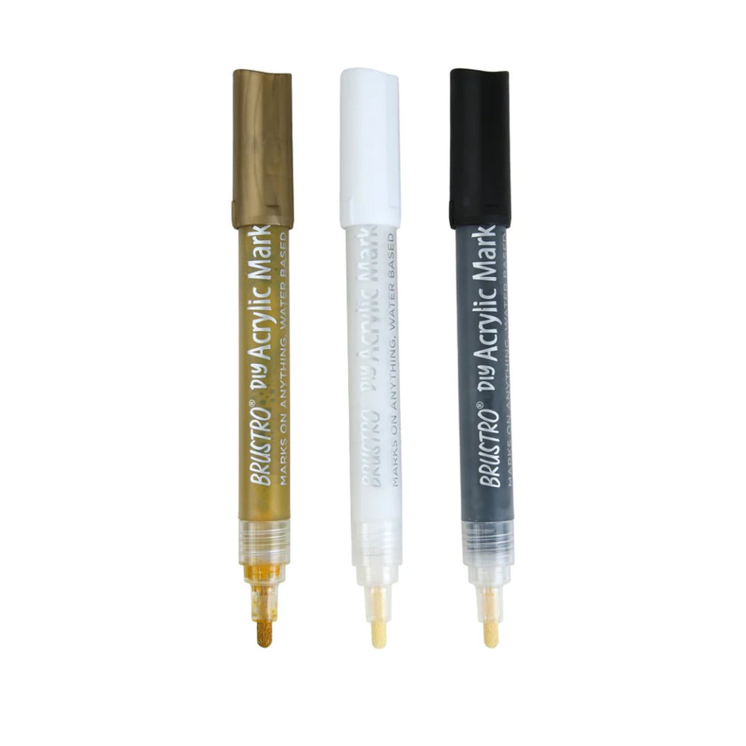 Brustro DIY Acrylic Marker Set of 3