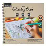 Brustro DIY Colouring Book for Adults - 9x9 inches