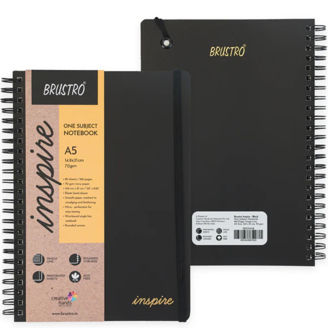 Brustro Inspire A5 Size, 1 Subject Ruled Notebook
