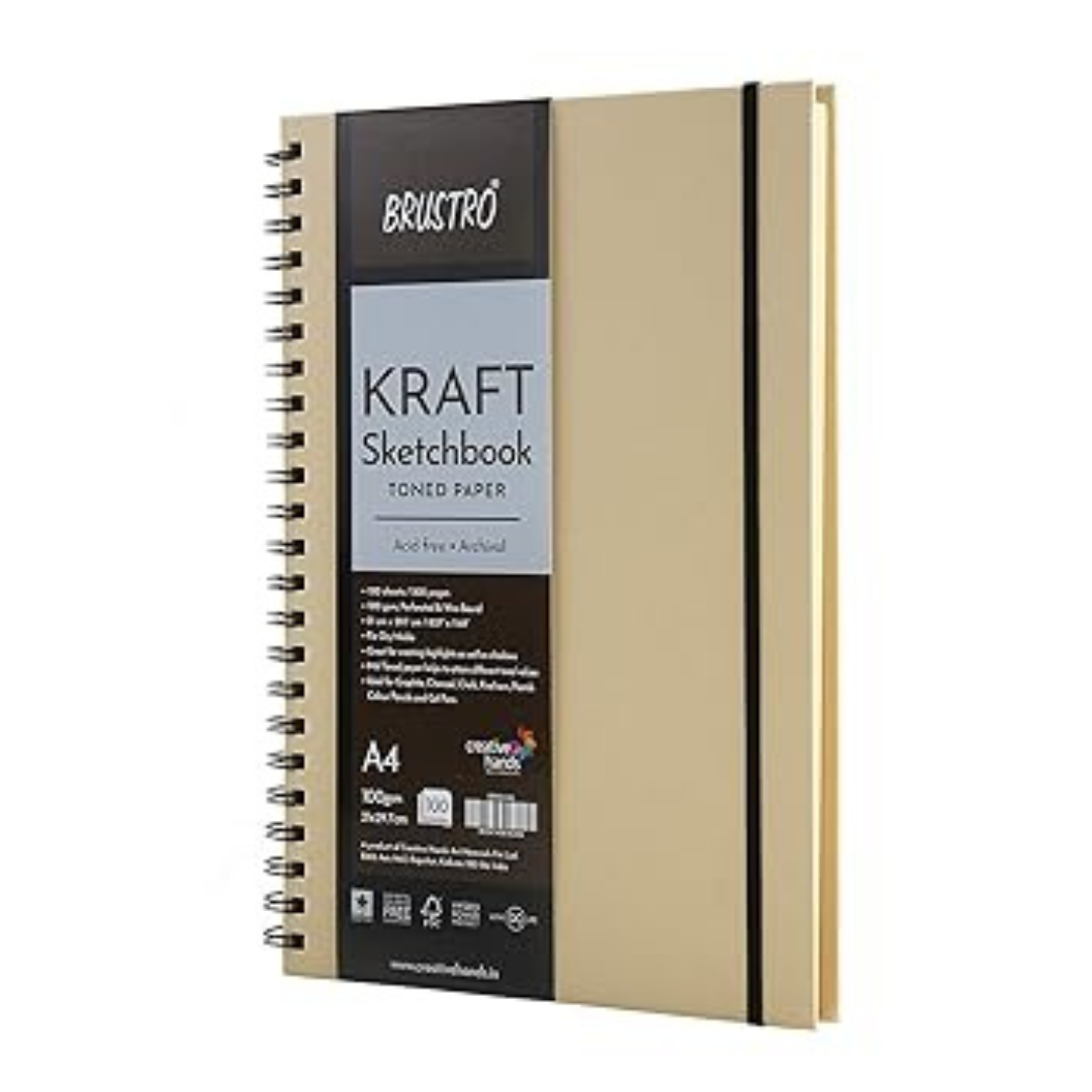 Brustro Toned Paper A4 Kraft Sketchbook