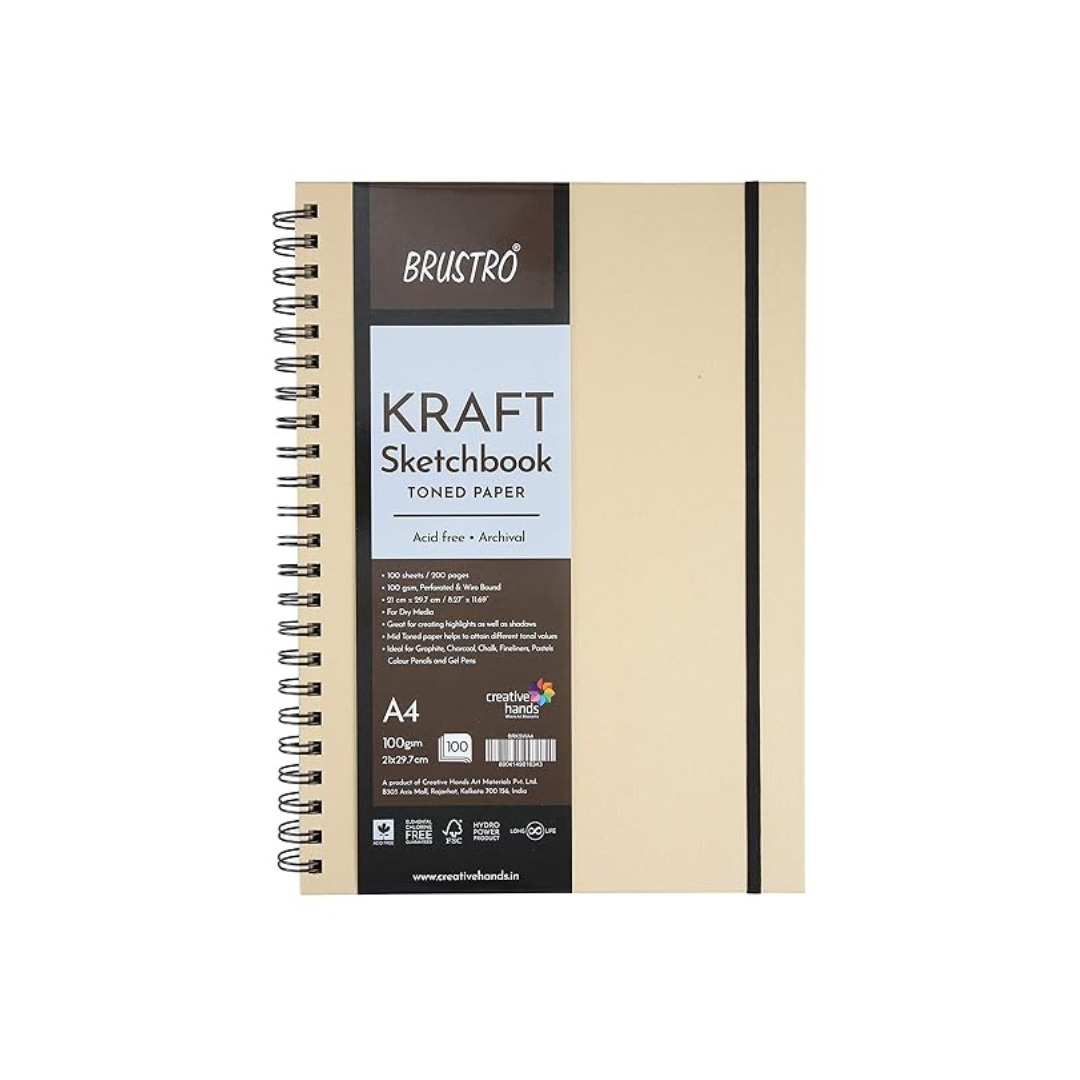 Brustro Toned Paper A4 Kraft Sketchbook