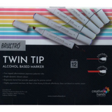 Brustro Twin Tip Alcohol Based Basic Marker Set of 12