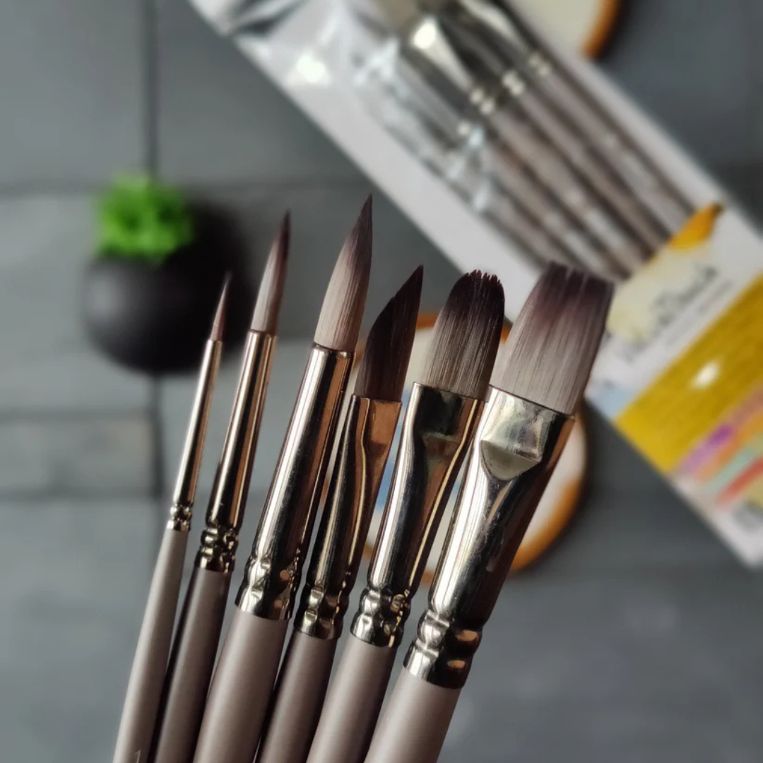 Brustro Velve Touch Artist Brushes - Set of 6