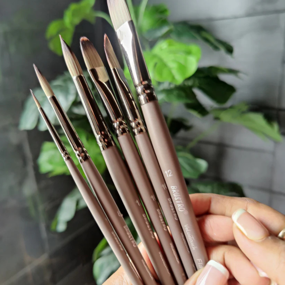 Brustro Velve Touch Artist Brushes - Set of 6