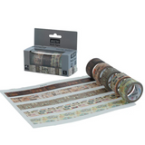 Brustro Washi Tapes Retro Series, 20 mm x 5 m (Set of 5)