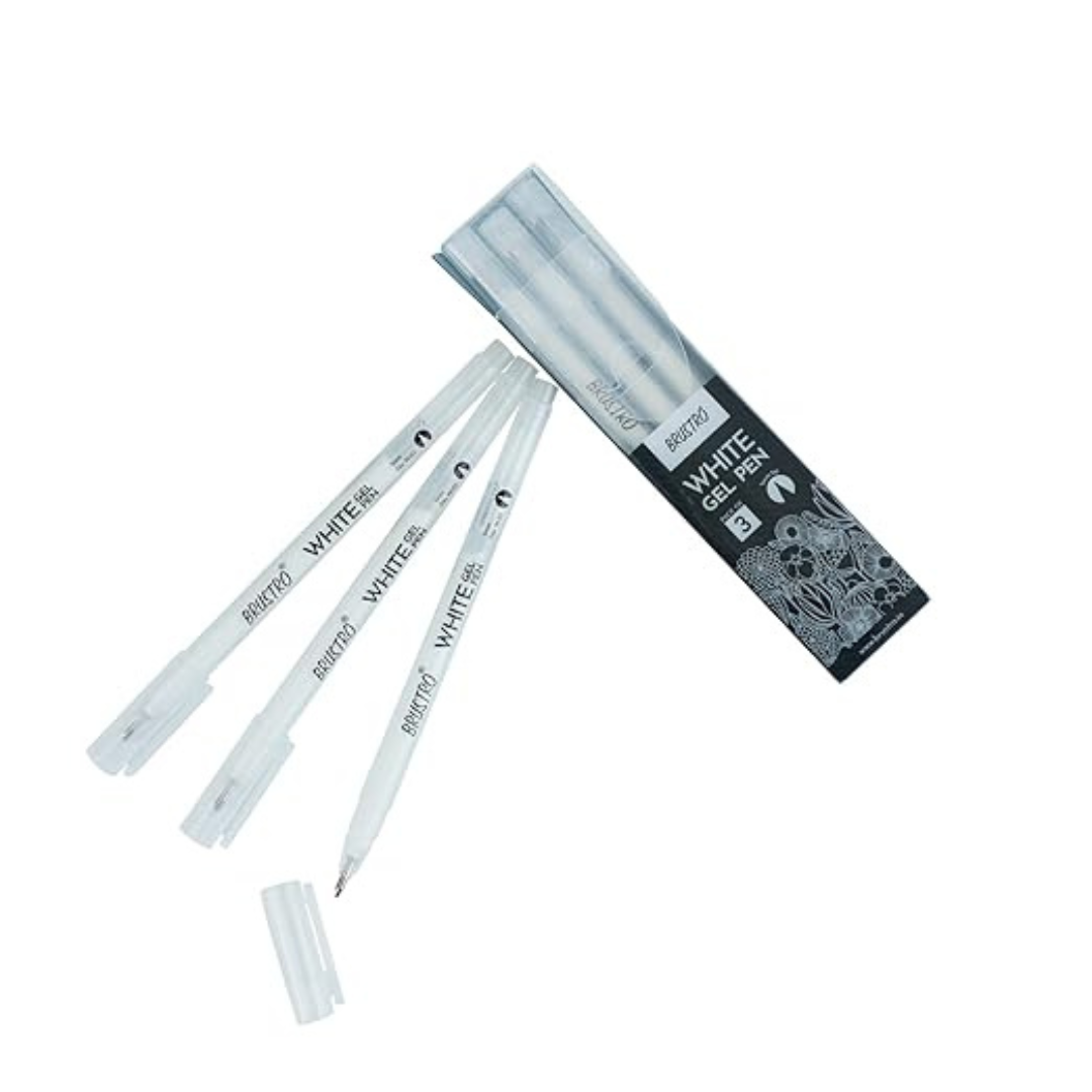 Brustro White Gel Pen-Pack of 3