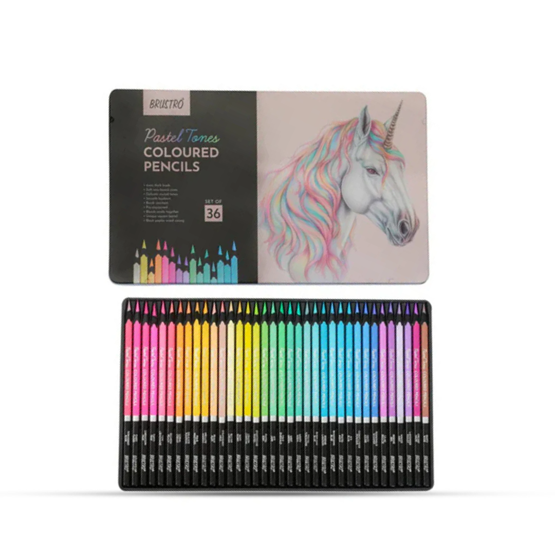 Brustro Artist's Pastel Tone Coloured Pencils Set