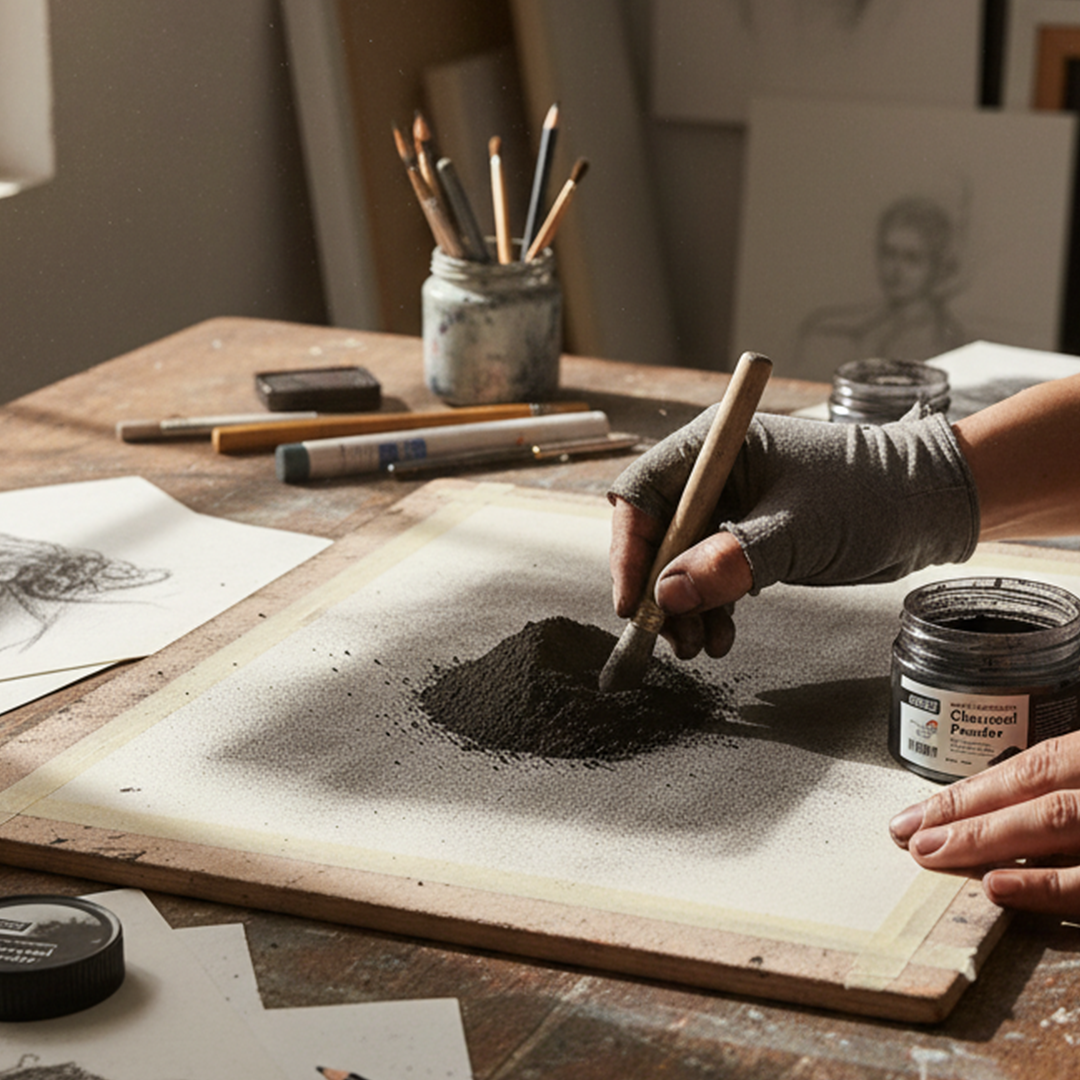 Brustro Artists Compressed Charcoal Powder