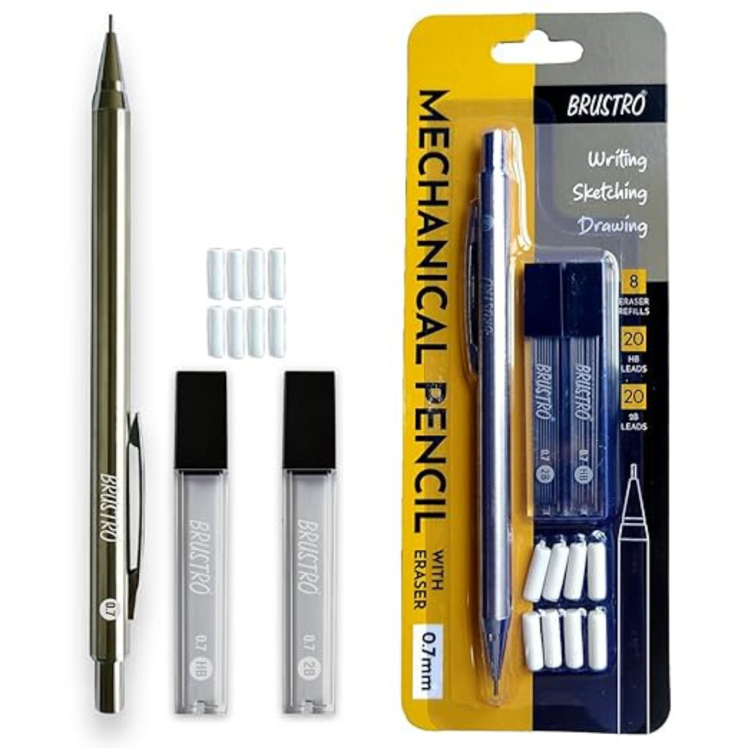 Brustro Mechanical Pencil Set HB-20 leads With Eraser
