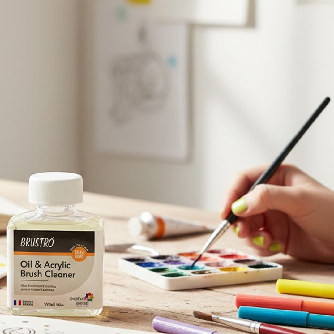 Brustro 100ml Oil and Acrylic Brush Cleaner