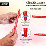 Brustro SilkyStix Crayons - Set of 24 Crayon Set