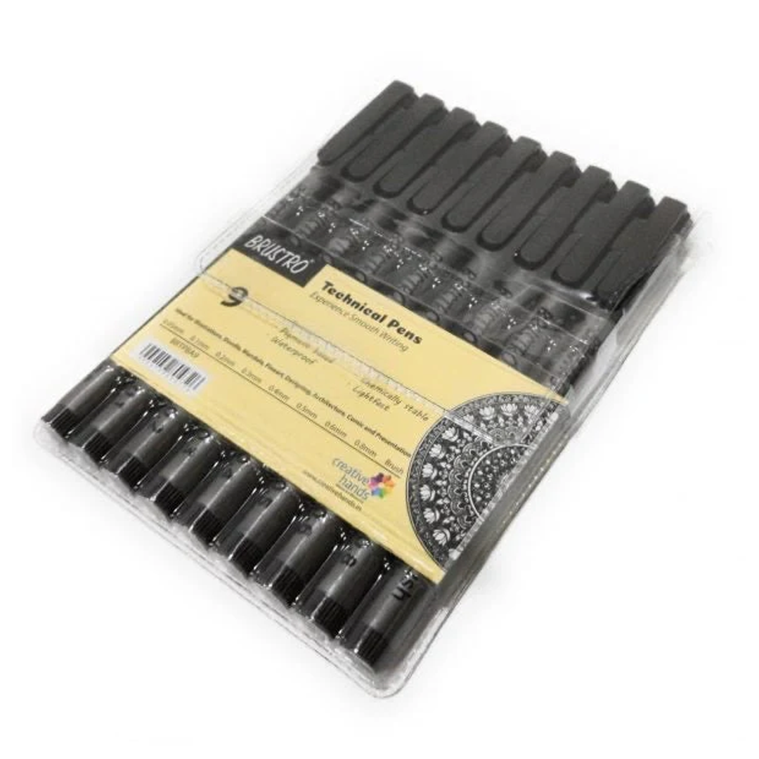 Brustro Technical Pen Black Set