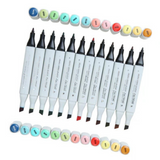 Brustro Twin Tip Alcohol Based Basic Marker Set of 12