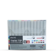 Brustro Twin Tip Alcohol Based Basic Marker Set