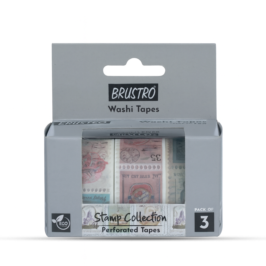 Brustro Washi Tapes Stamp Collection Shade Set