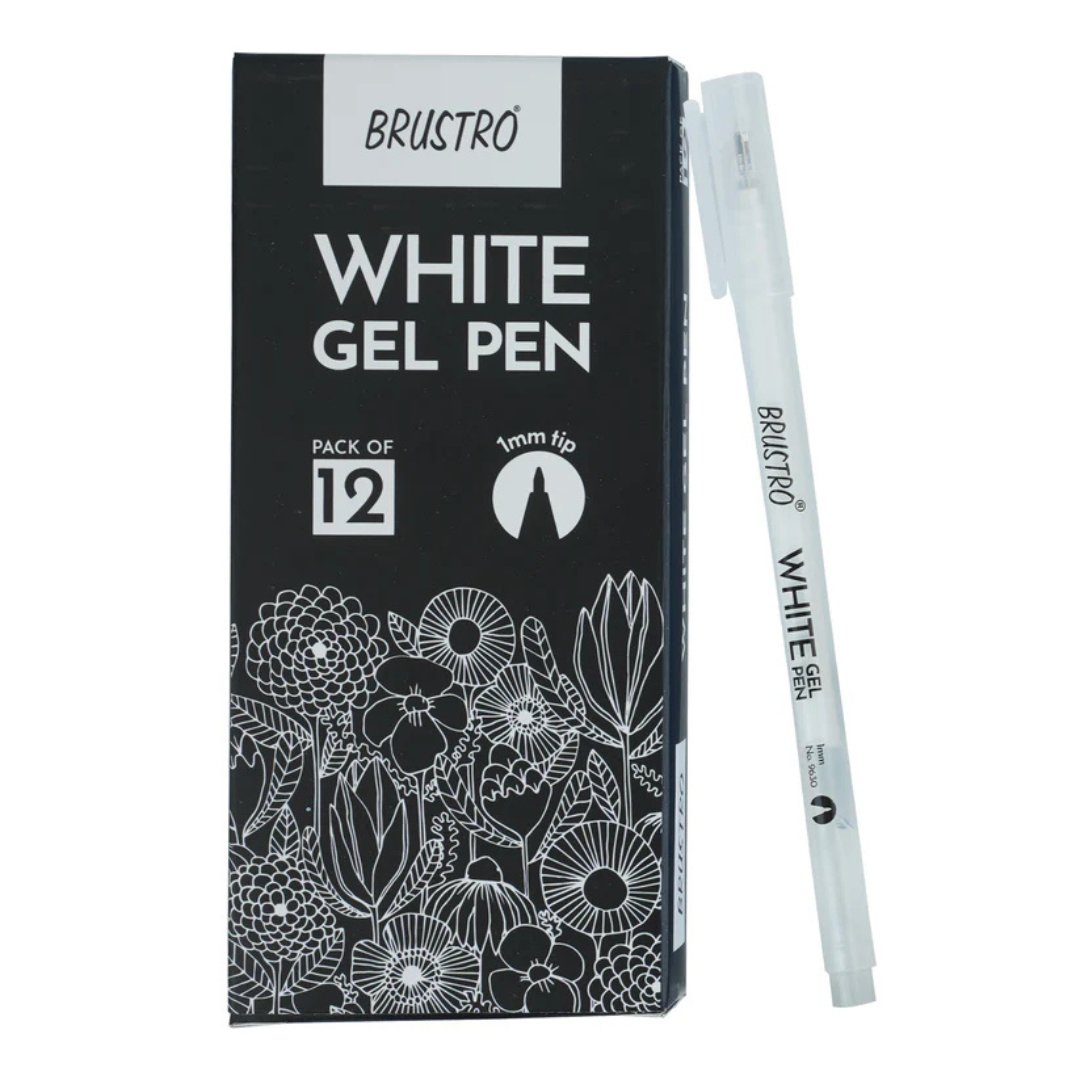 Brustro White 1.0mm Gel Pen Set