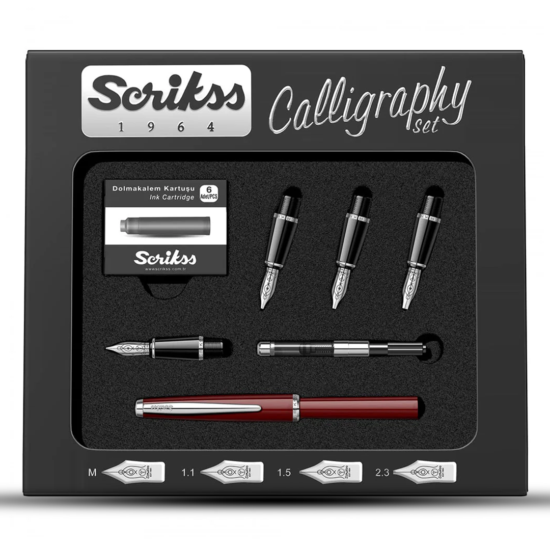 Scrikss Calligraphy Fountain Pen Set