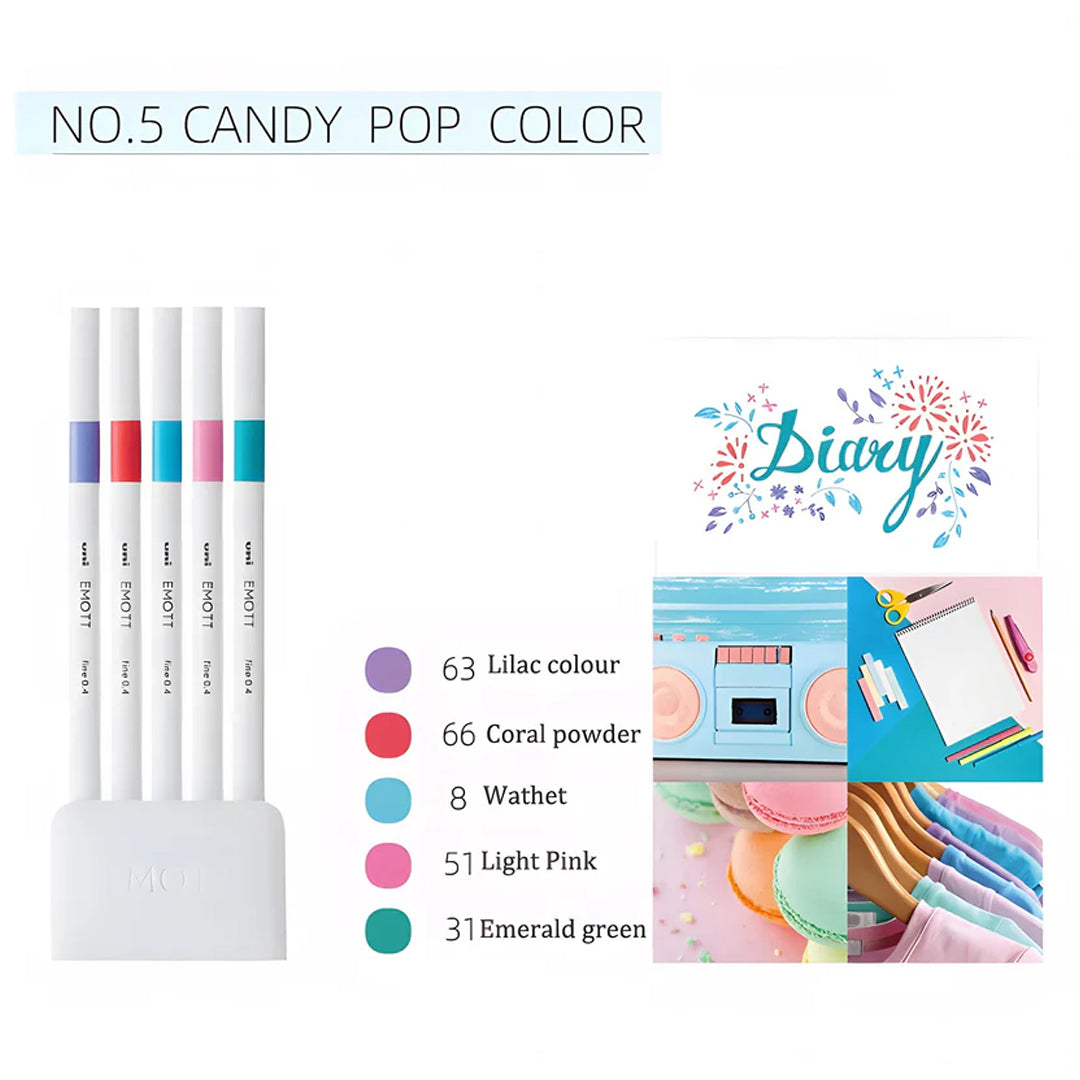 Uni Emott Pens 5-color set