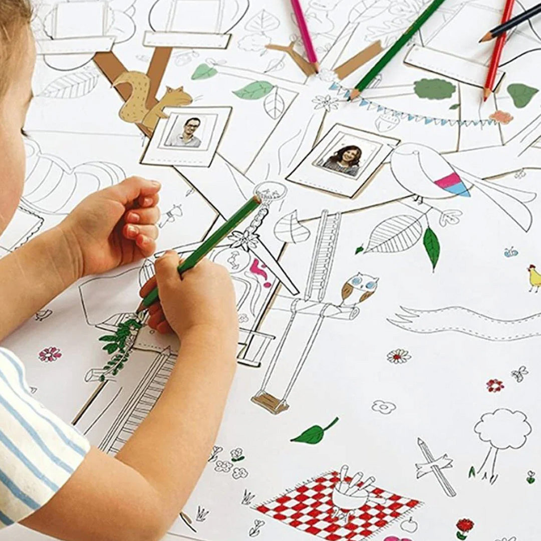 Caran Dache Family Tree XXL Poster 4 Pencils