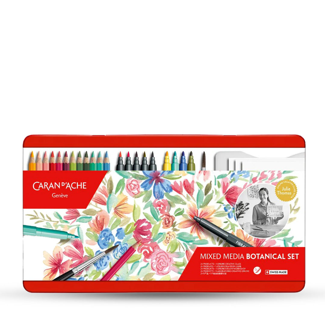 Caran d'Ache Botanical Colouring and Lettering Set by Julie Thomas