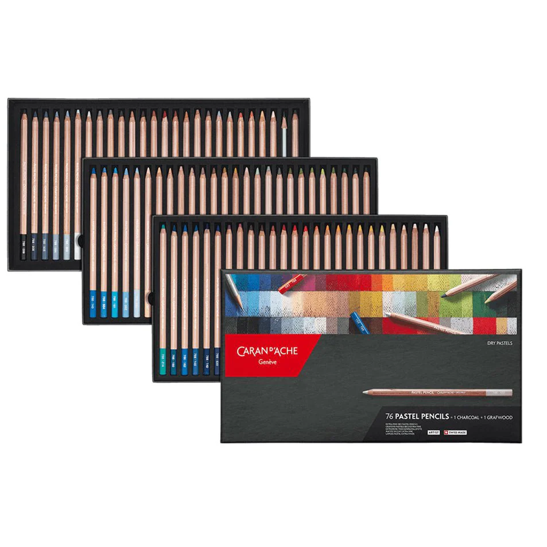 Caran d'ache Artist Pastel Pencil Assortment 76 Shades