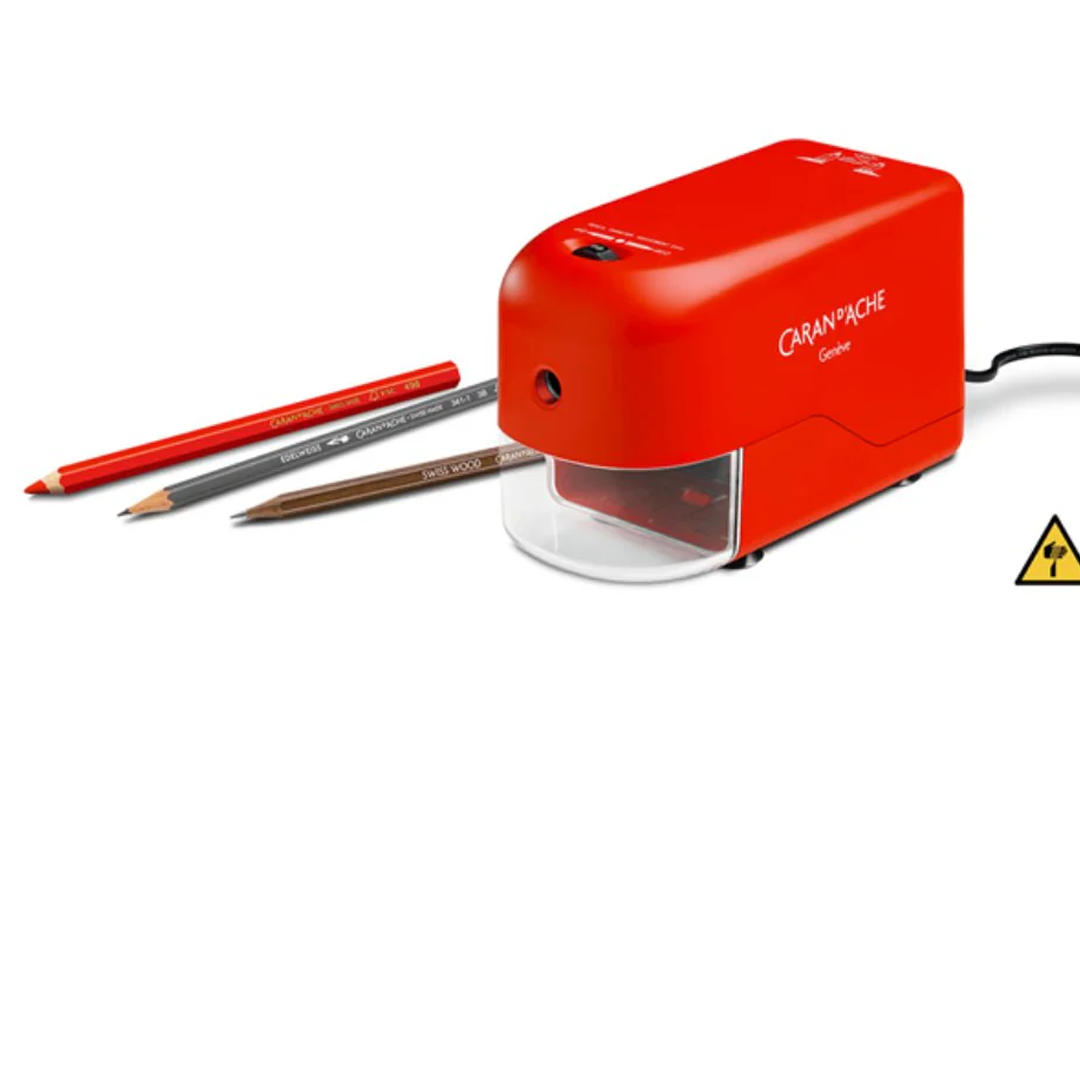 Caran d'ache Electric Pencil Sharpner-Red