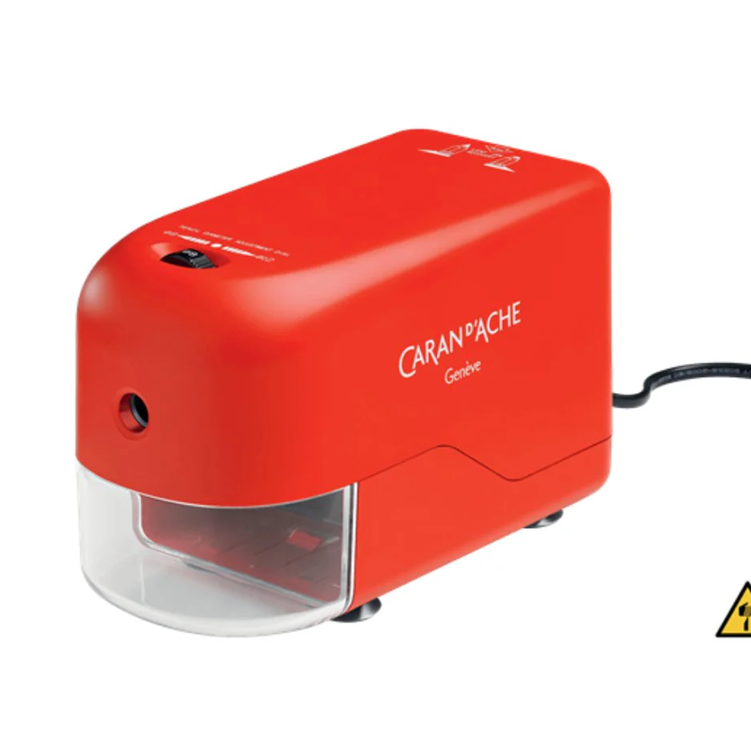 Caran d'ache Electric Pencil Sharpner-Red