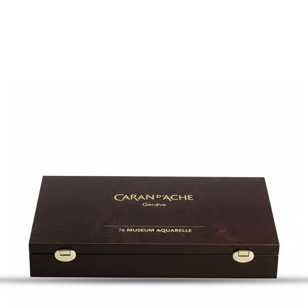 Caran d'ache Museum Aquarelle 76 color Shades Wooden Box - SCOOBOO