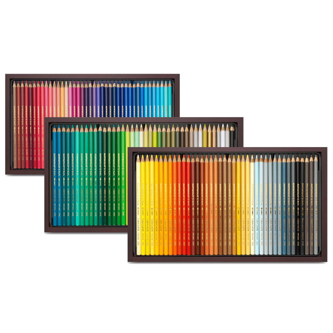 Caran d'Ache Supracolor Soft 120色セット Caran d'ache Supracolor Wooden Box 120 Pencils shades - SCOOBOO