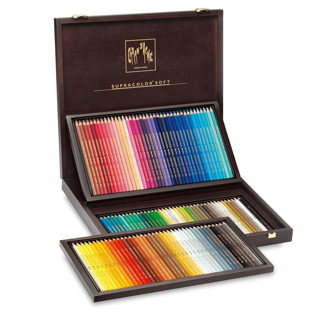 Caran d'Ache Supracolor Soft 120色セット Caran d'ache Supracolor Wooden Box 120 Pencils shades - SCOOBOO