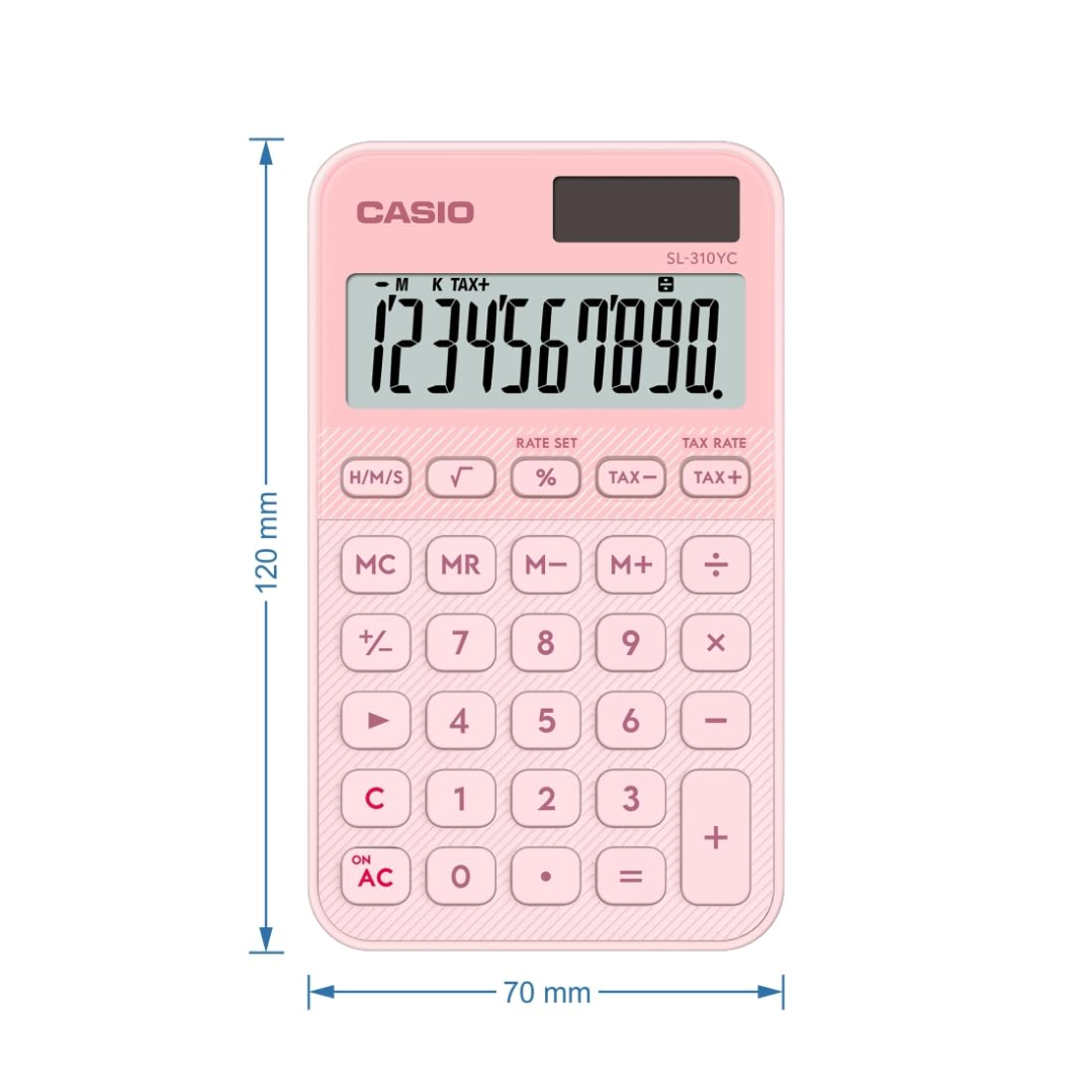 Casio SL-310YC Stylish and Colourful 10-Digit Calculator