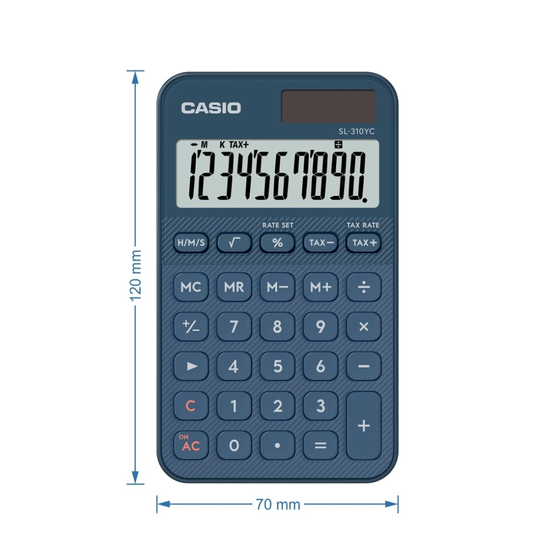 Casio SL-310YC Stylish and Colourful 10-Digit Calculator