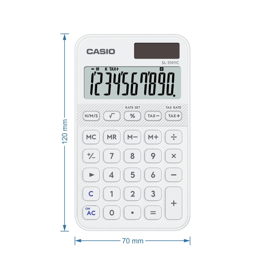 Casio SL-310YC Stylish and Colourful 10-Digit Calculator