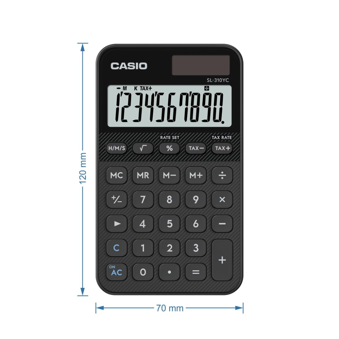 Casio SL-310YC Stylish and Colourful 10-Digit Calculator