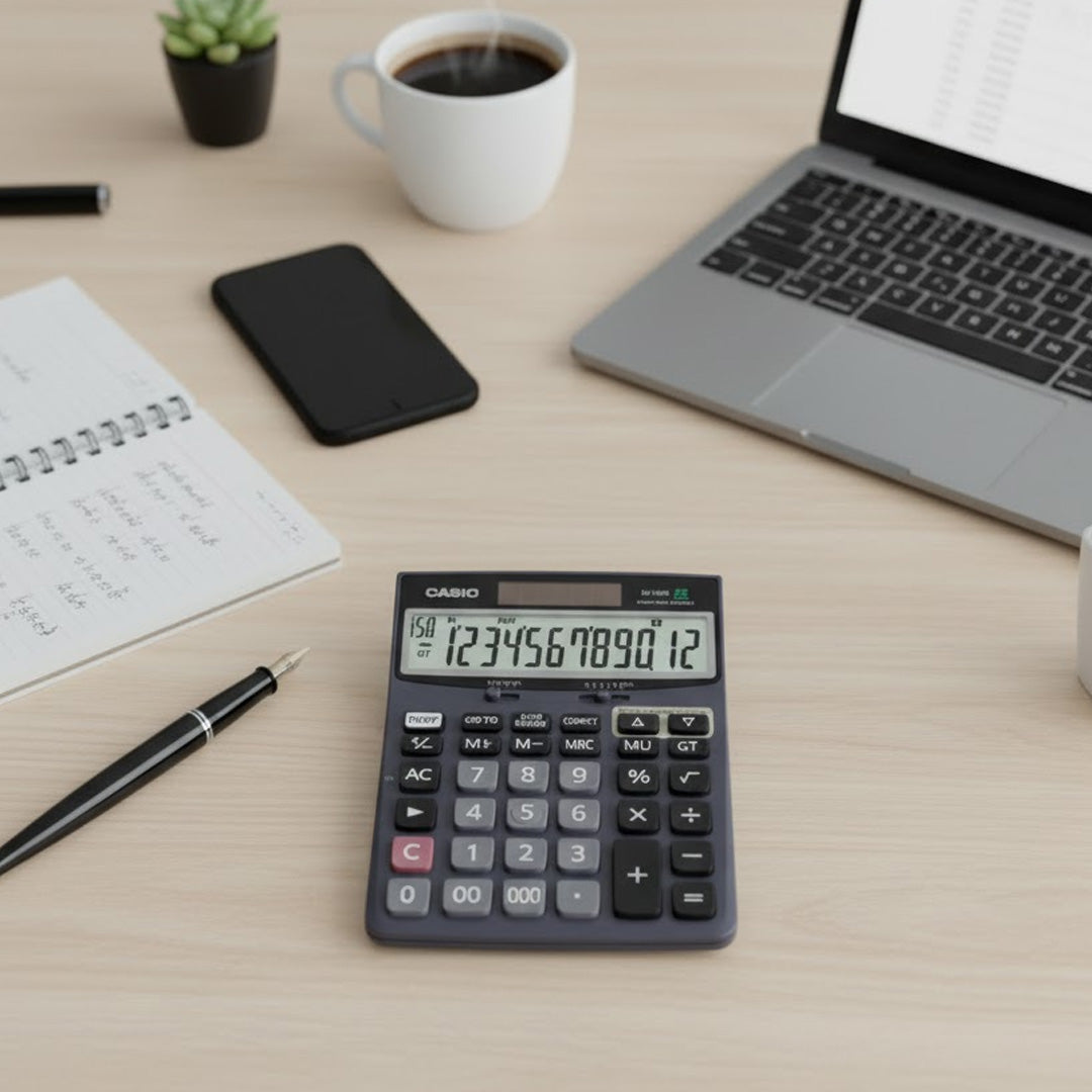 Casio 150 Steps Check and Correct Desktop Calculator with Bigger Screen/Keys