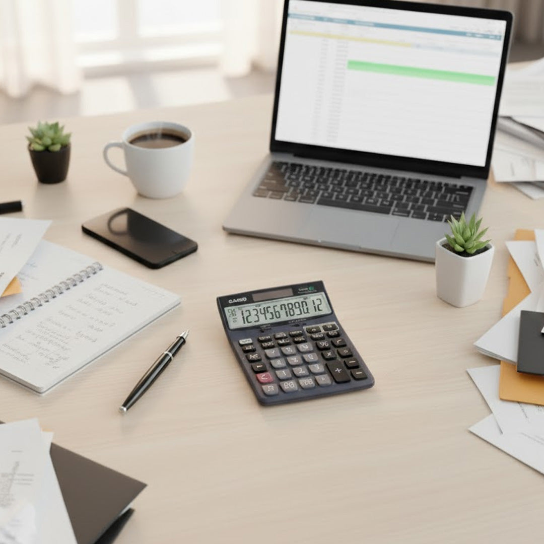 Casio 150 Steps Check and Correct Desktop Calculator with Bigger Screen/Keys