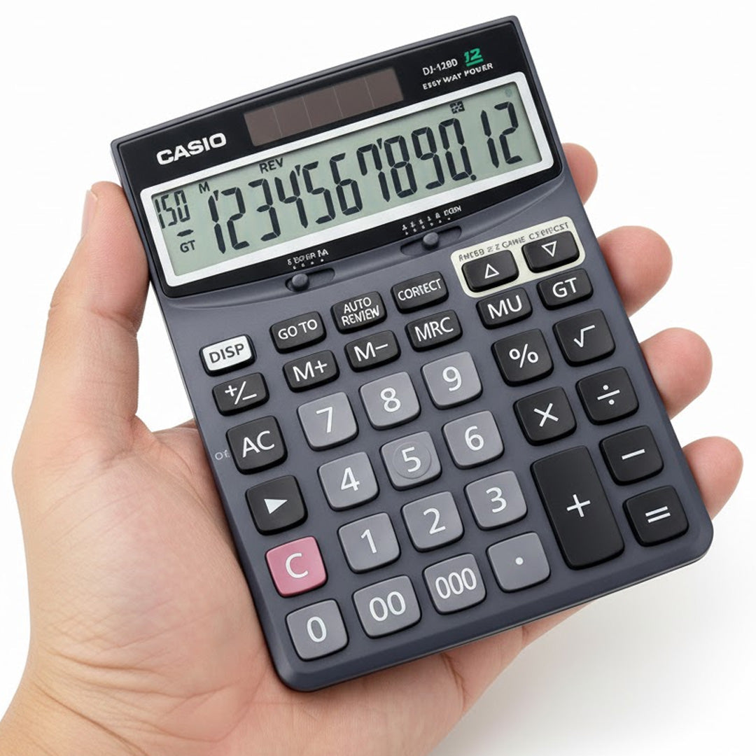 Casio 150 Steps Check and Correct Desktop Calculator with Bigger Screen/Keys
