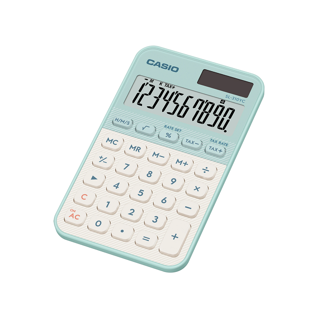 Casio SL-310YC Stylish and Colourful 10-Digit Calculator