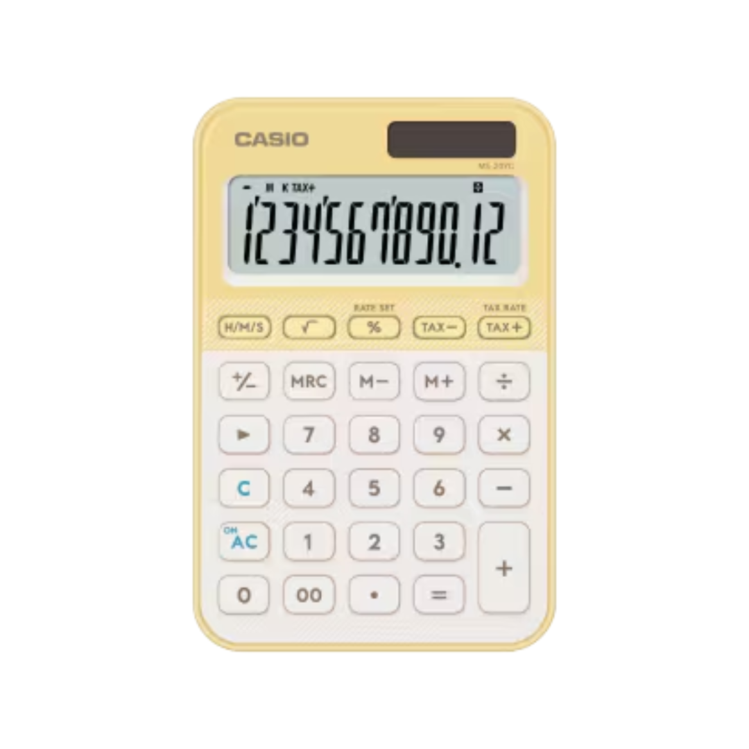 Casio Stylish and Colourful 12-Digit Mini Calculator