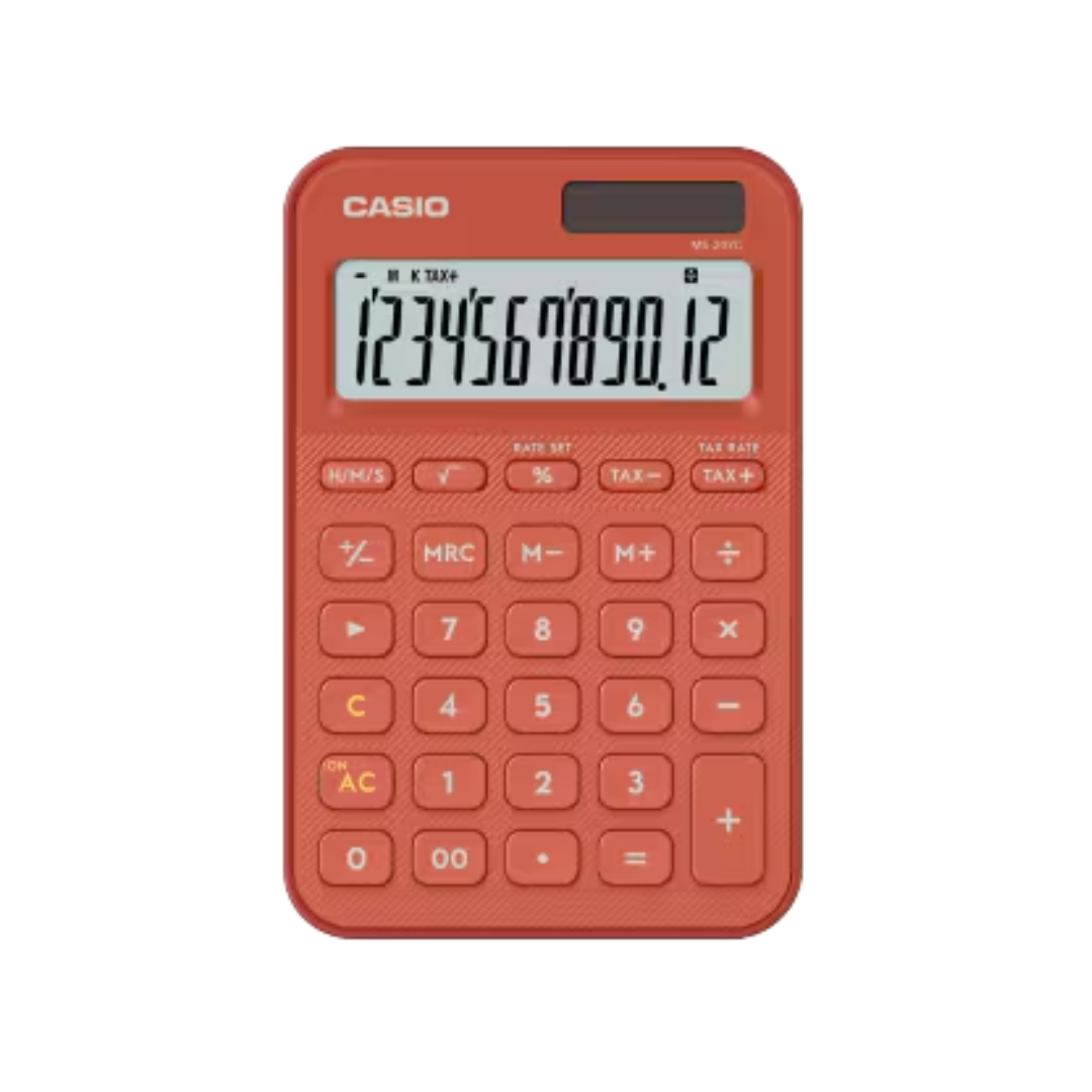 Casio Stylish and Colourful 12-Digit Mini Calculator