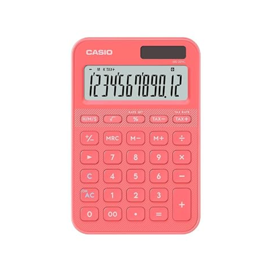 Casio Stylish and Colourful 12-Digit Mini Calculator