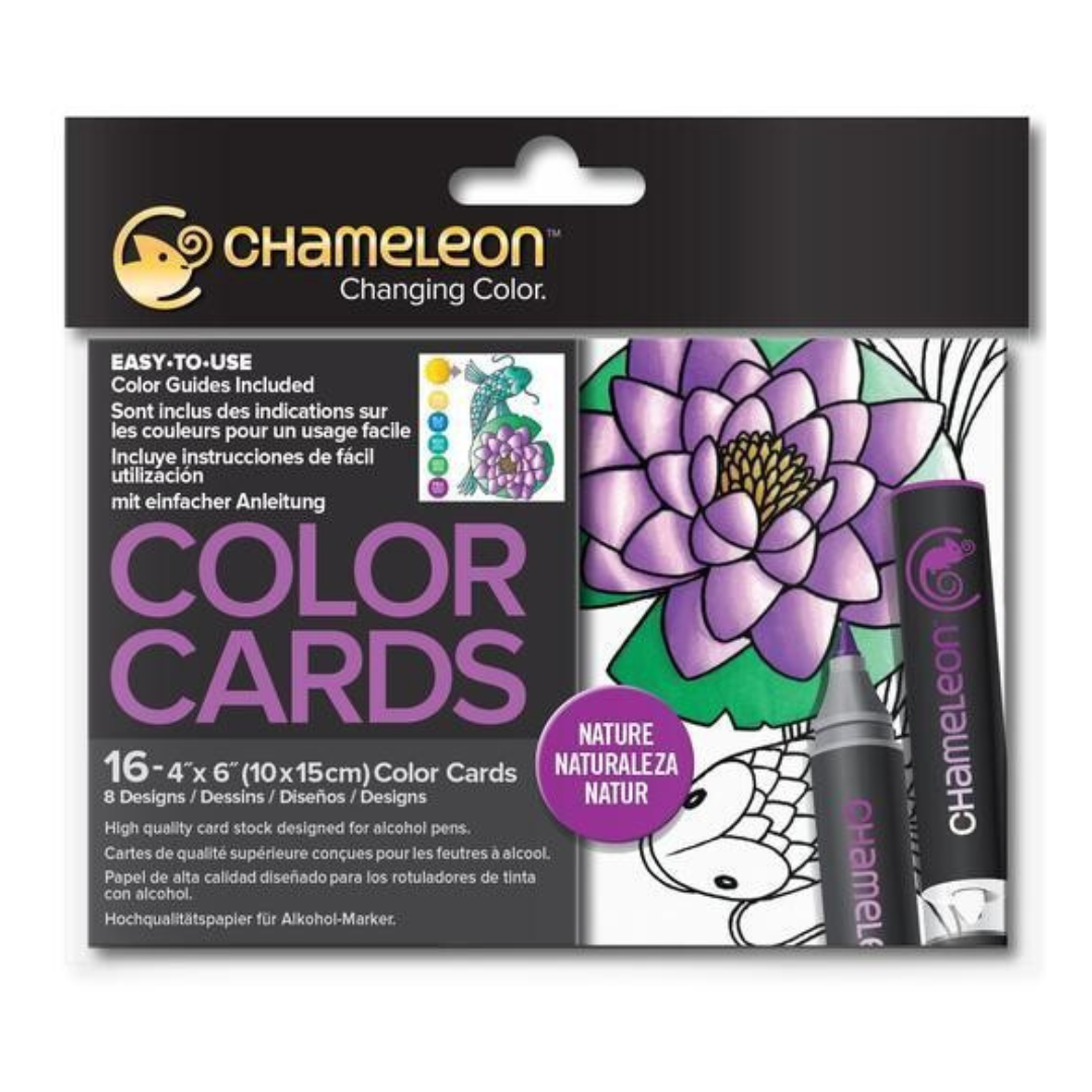 Chameleon Coloring Cards