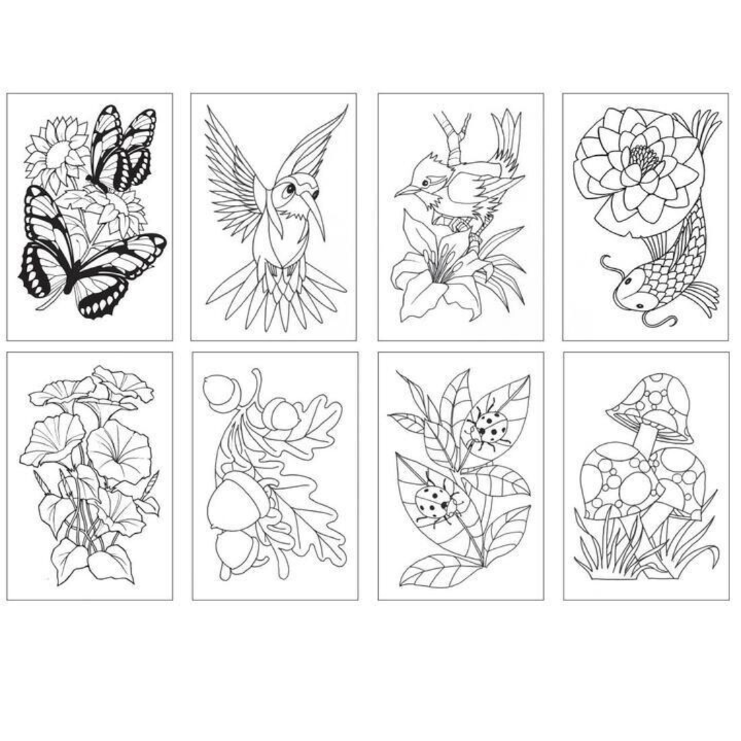 Chameleon Coloring Cards