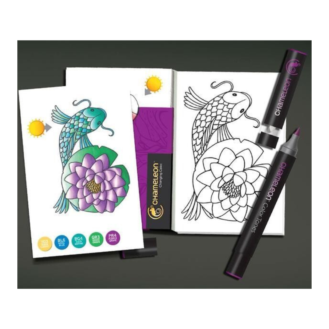 Chameleon Coloring Cards