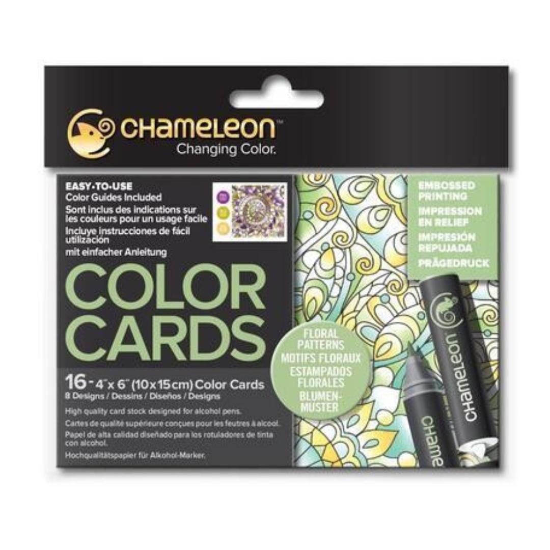 Chameleon Coloring Cards