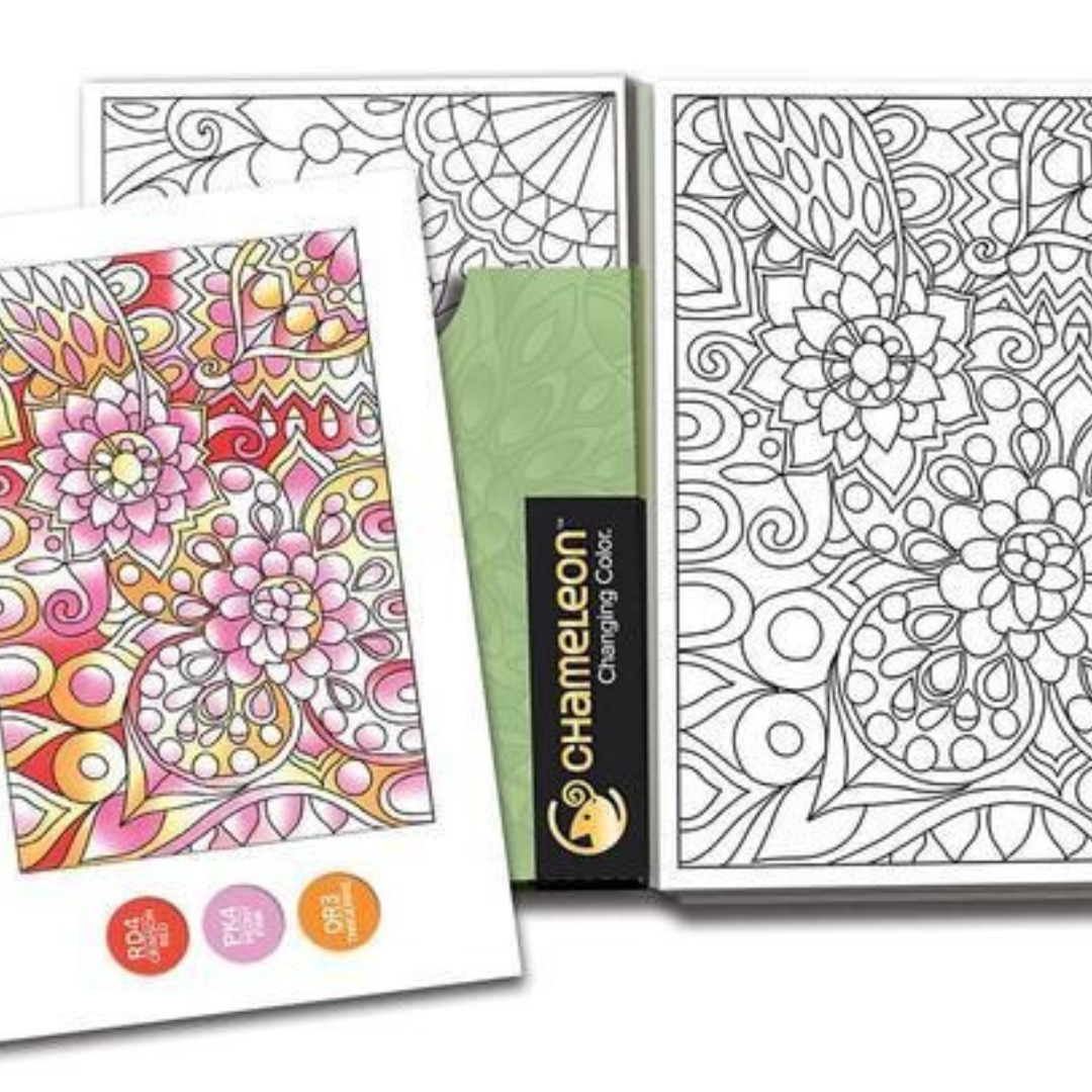 Chameleon Coloring Cards