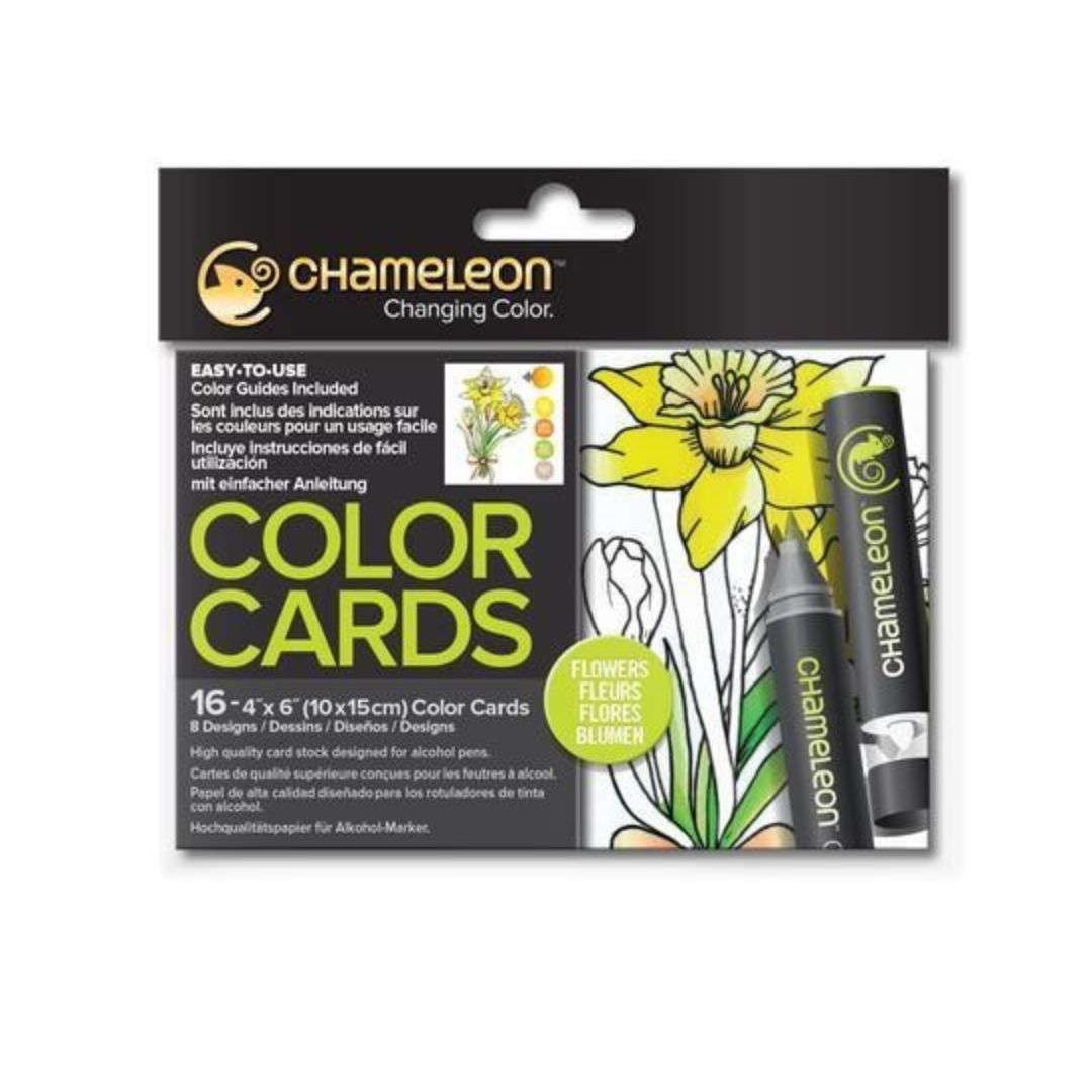 Chameleon Coloring Cards