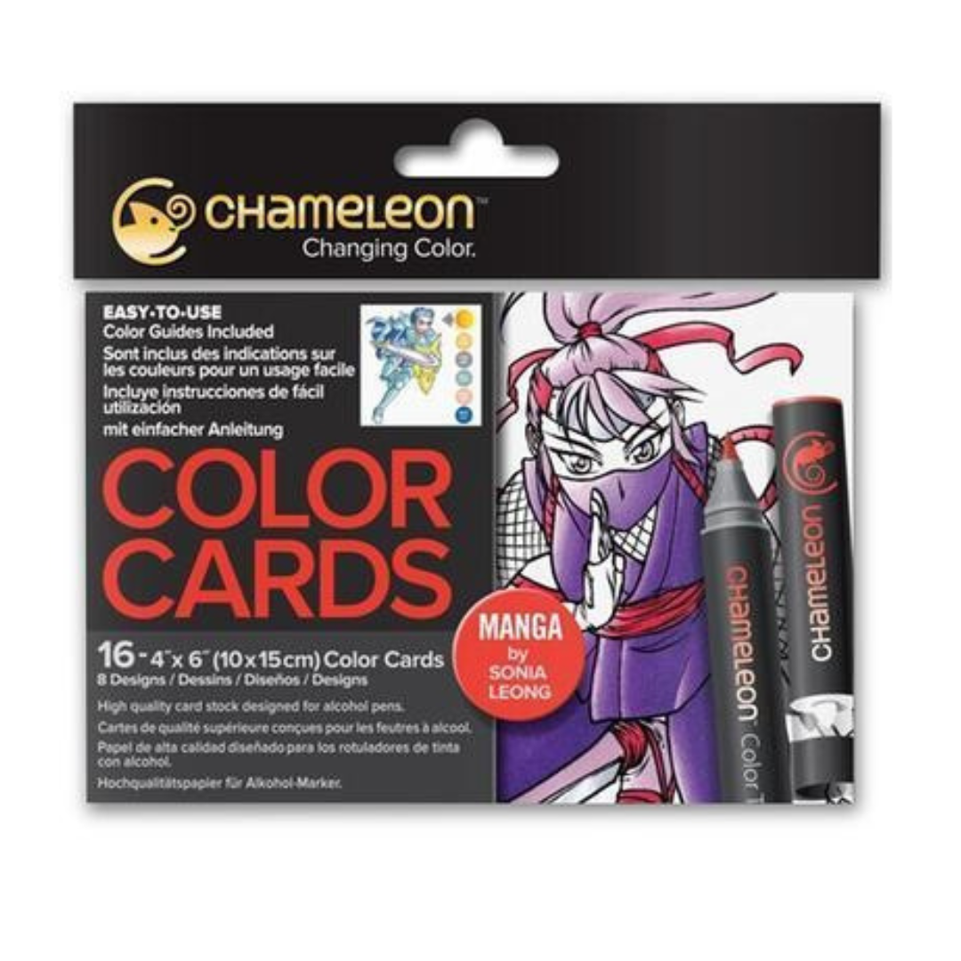 Chameleon Coloring Cards
