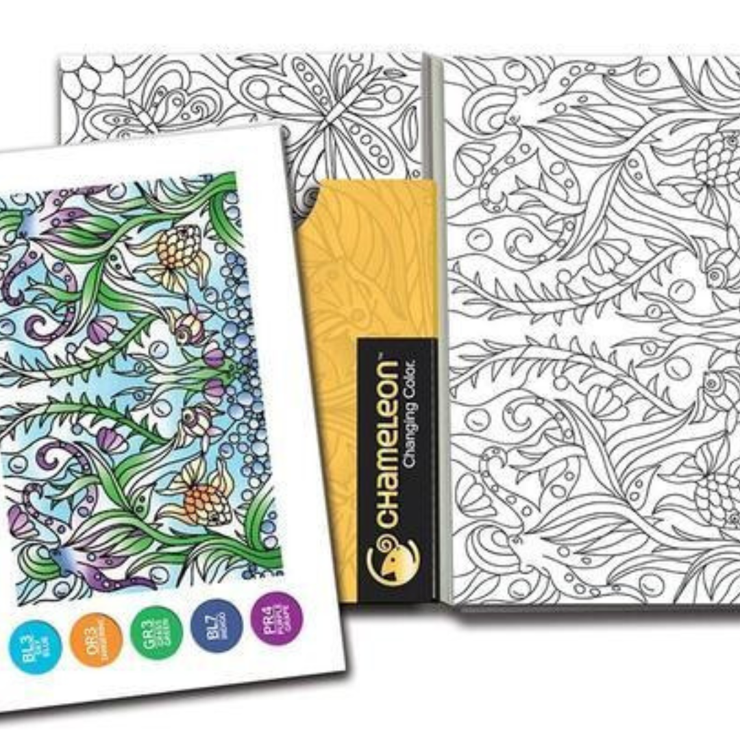 Chameleon Coloring Cards